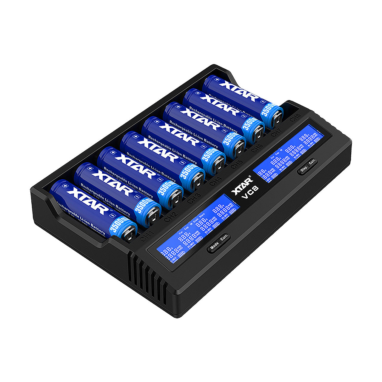 XTAR VC8 Fast Battery Charger for 8 x Li-ion Batteries