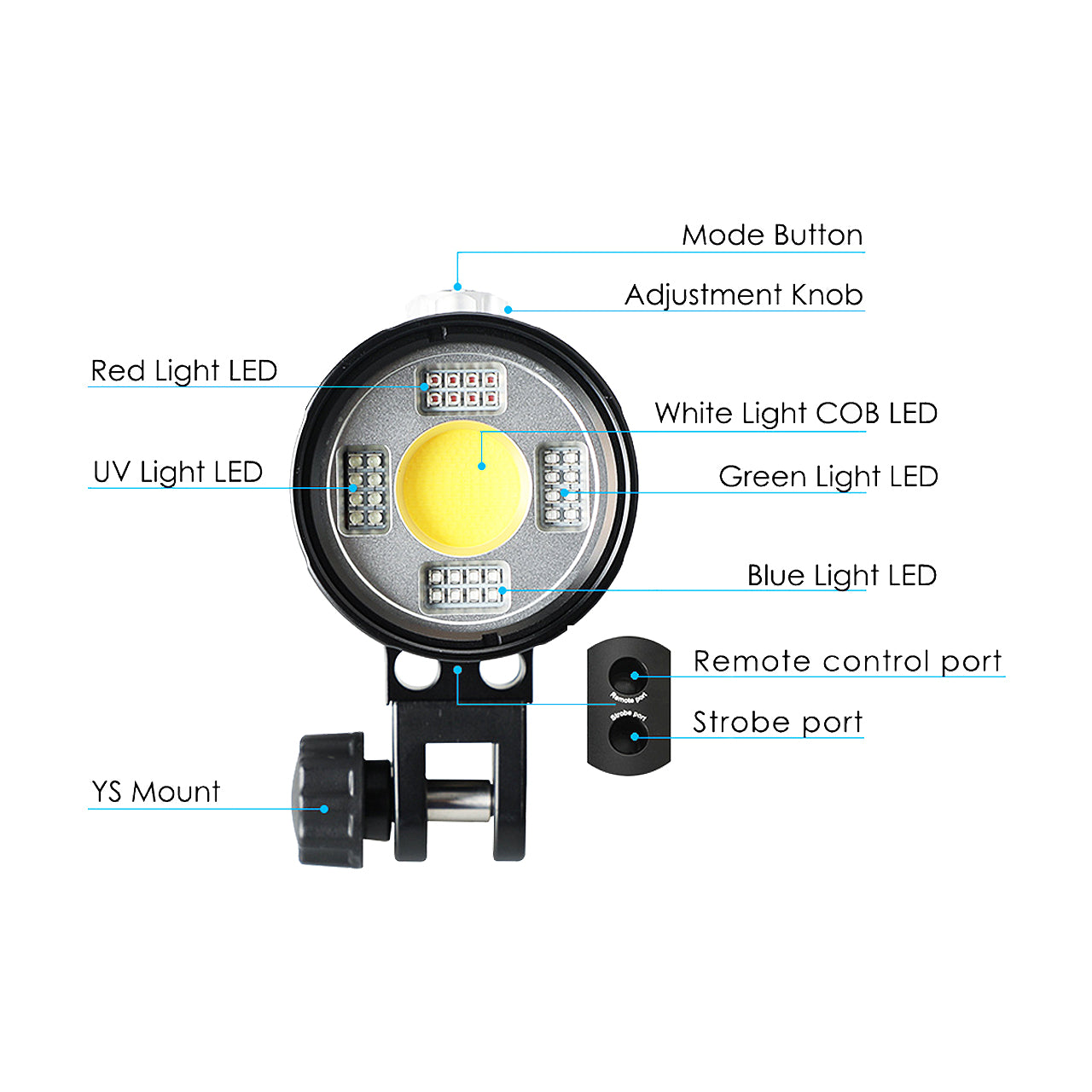 X-Adventurer M7000-WRGBU Smart Focus Video Light & Strobe