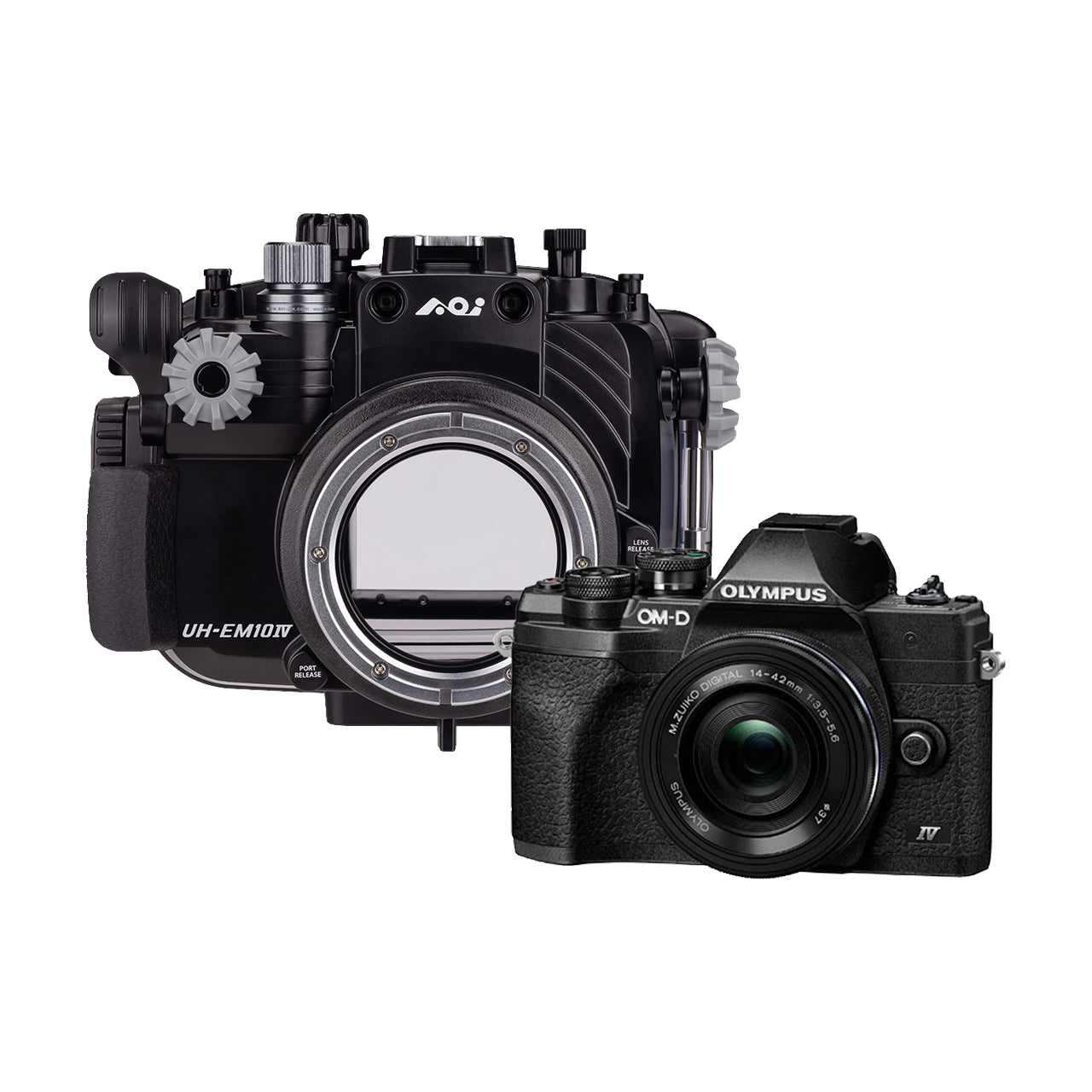 Olympus E-M10 MkIV and AOI Housing Package White