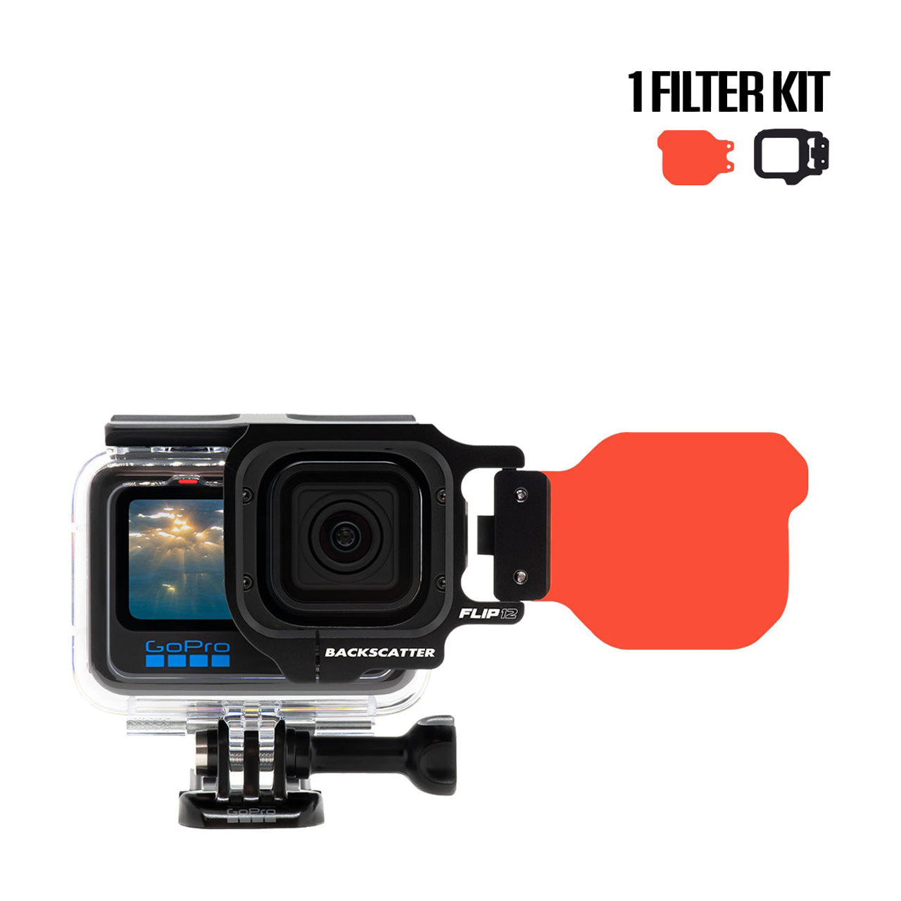 BACKSCATTER FLIP12 One Filter Kit with Dive Filter for GoPro Cameras