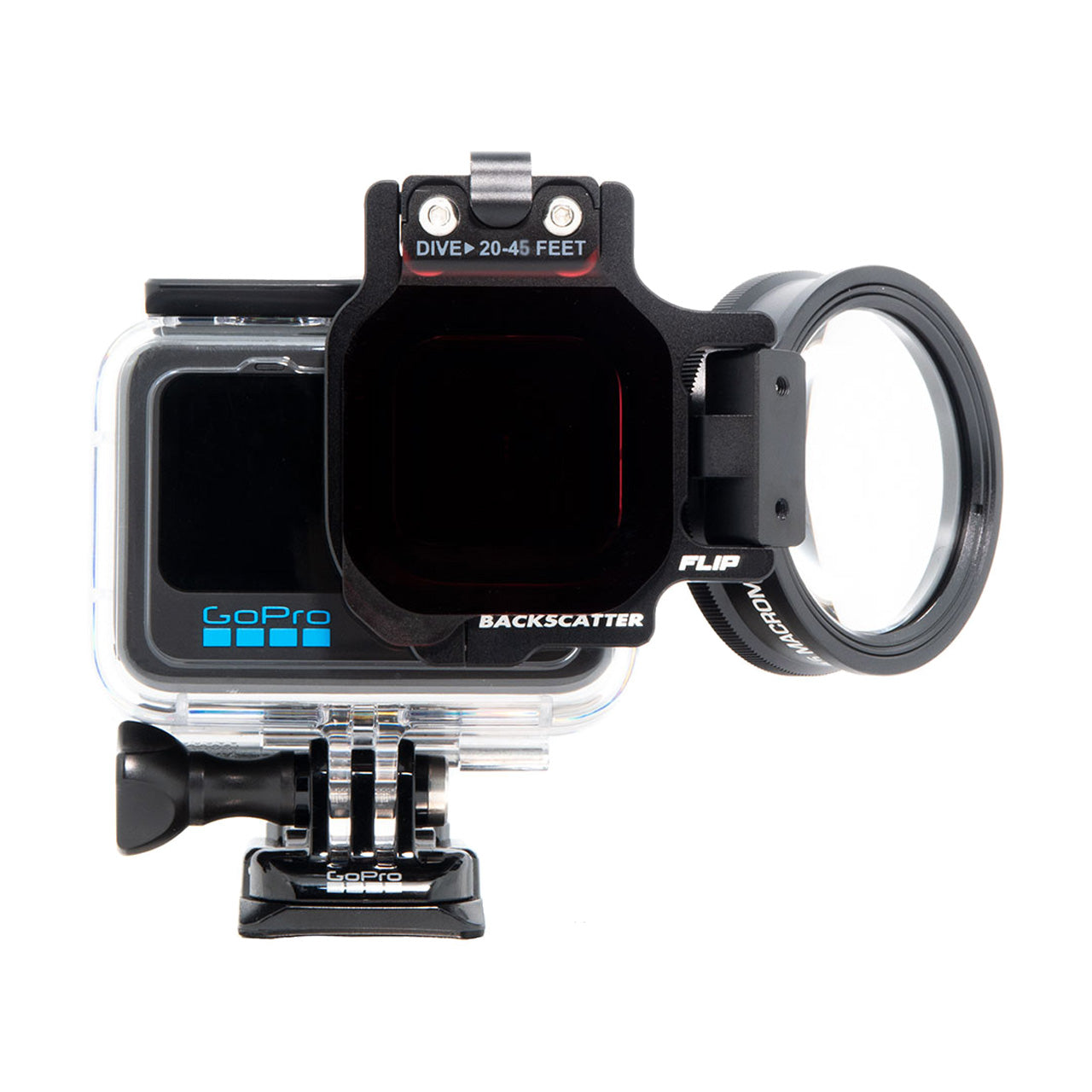 BACKSCATTER FLIP12 Pro Package: Dive & Deep Filters + MacroMate Mini Lens for GoPro