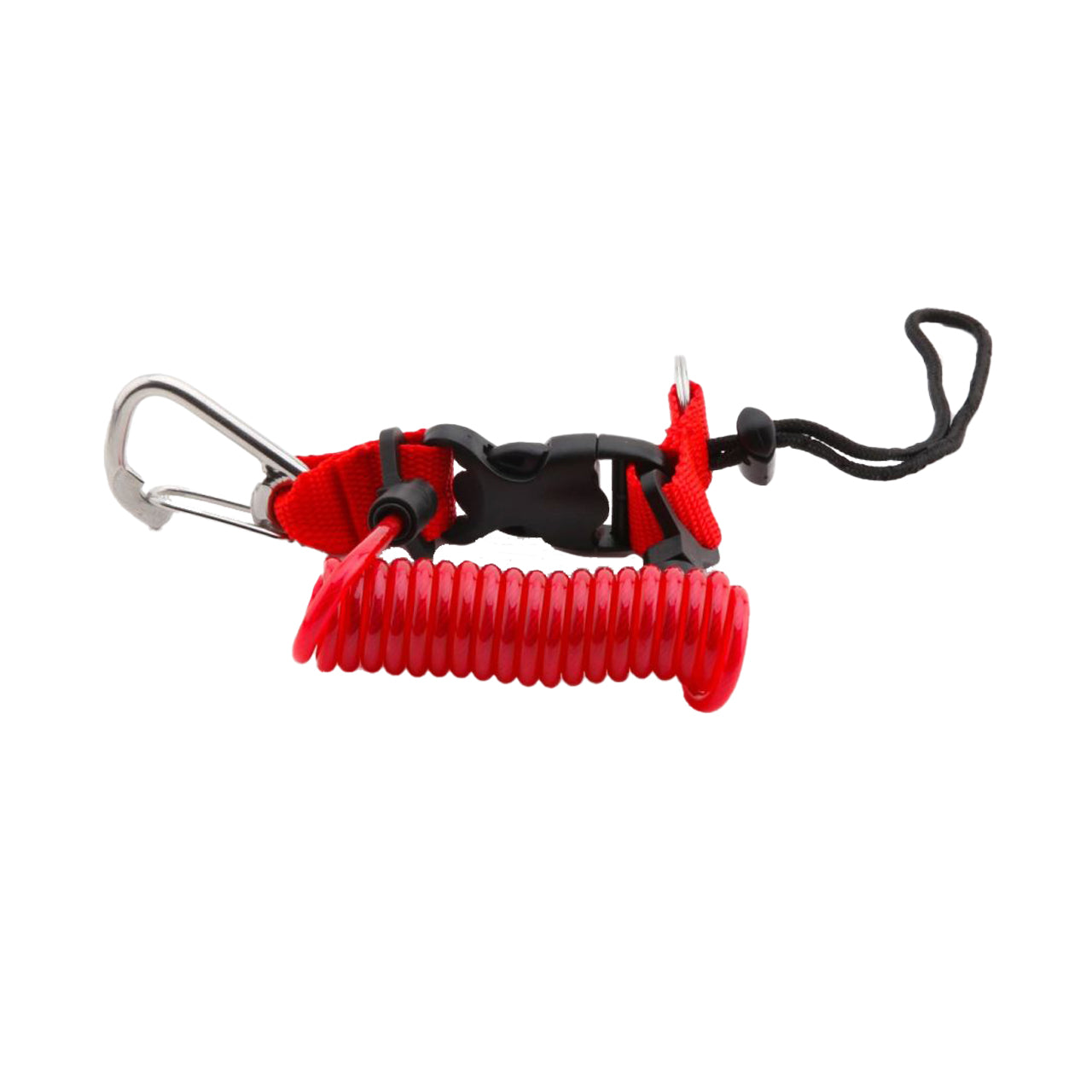 X-Adventurer SR-01R Coiled Lanyard with Snap Hook - Red